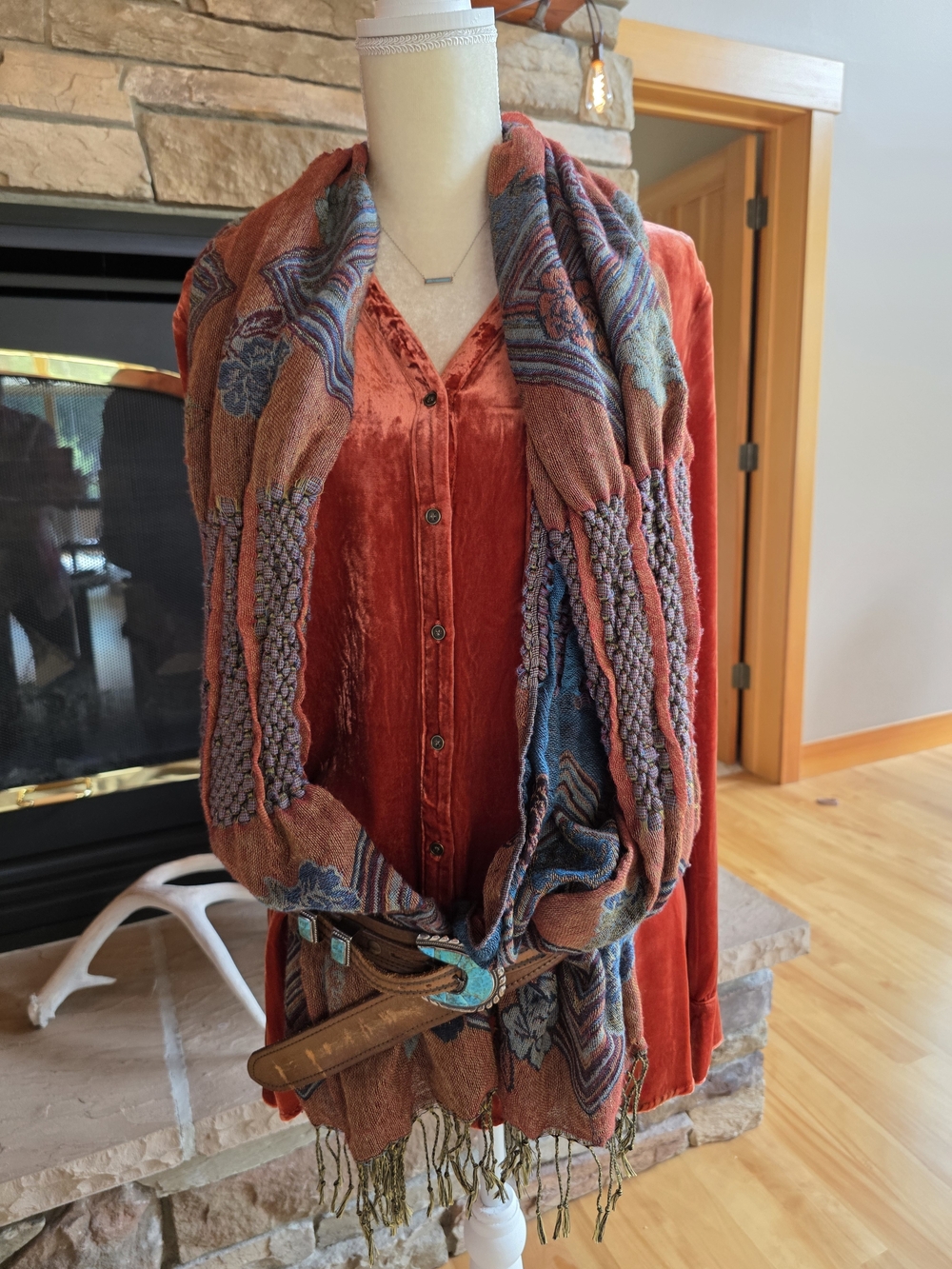 Sundance Rust Velvet Shirt